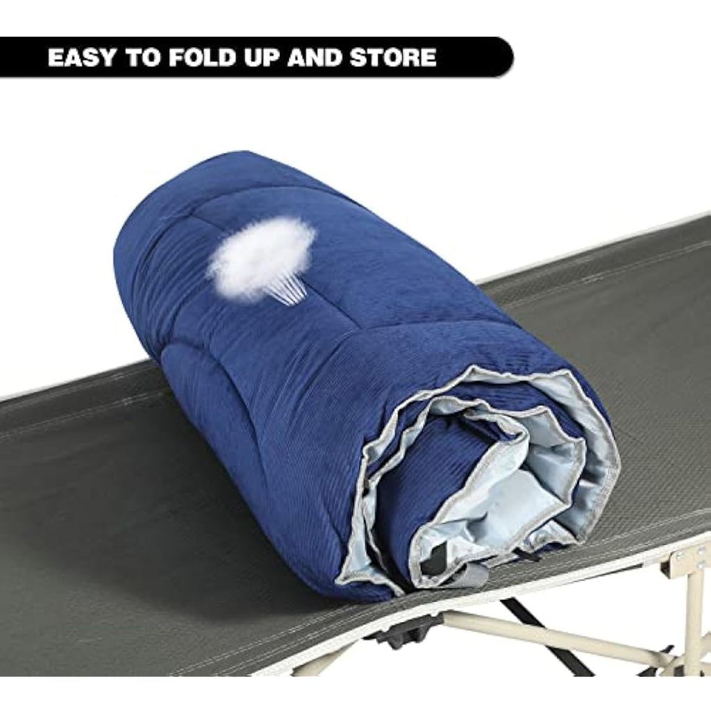 REDCAMP XL Camping Mattress Pad – Soft Corduroy Folding Cot Mattress