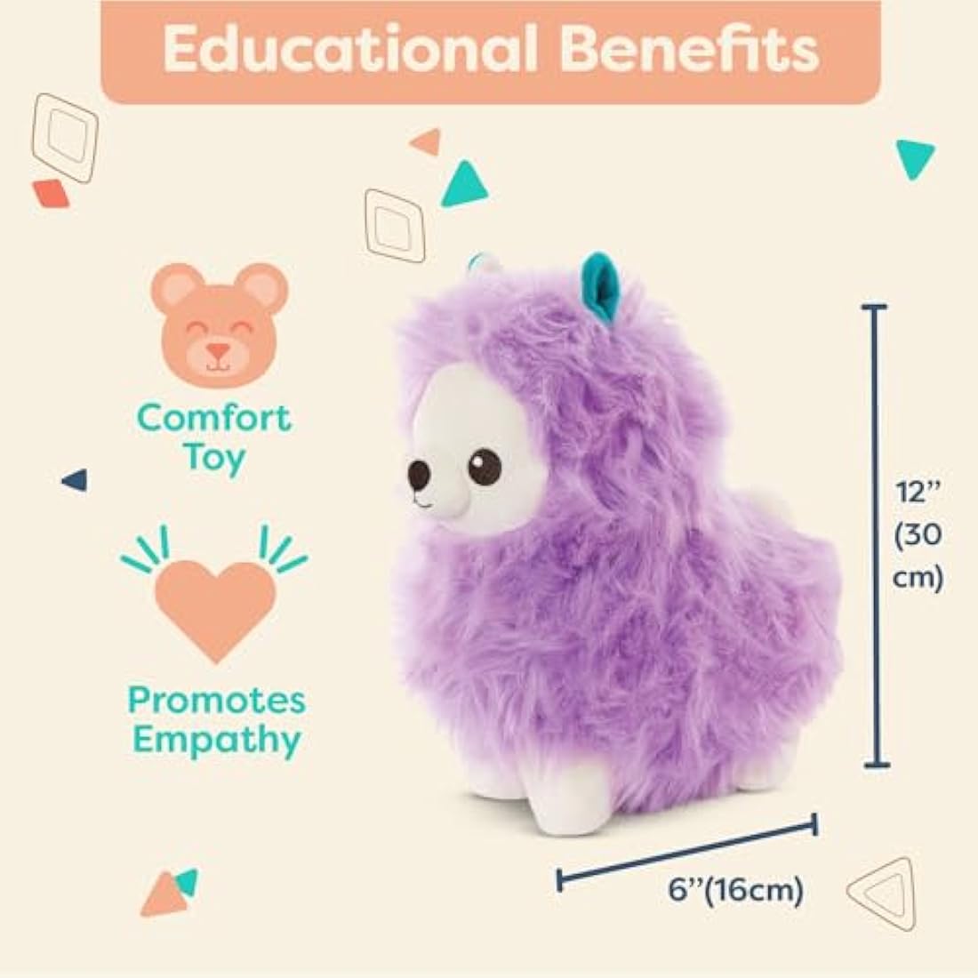 B. toys Lola Llama – Soft Fluffy Plush Stuffed Animal for Babies