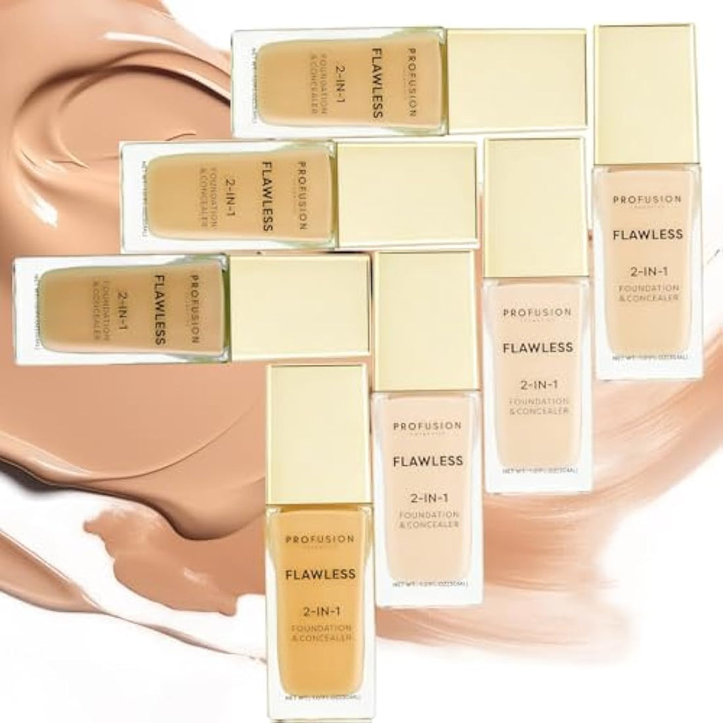 Profusion Cosmetics 2-In-1 Foundation & Concealer | Neutral Tan Matte