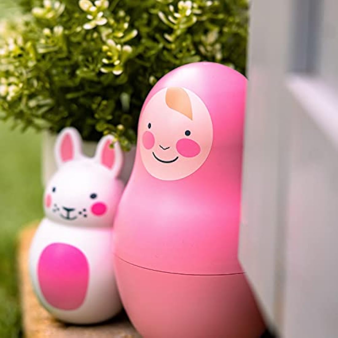 Rosa & Bo Pink Nesting Babies – Sensory Stacking Toy & Rattle