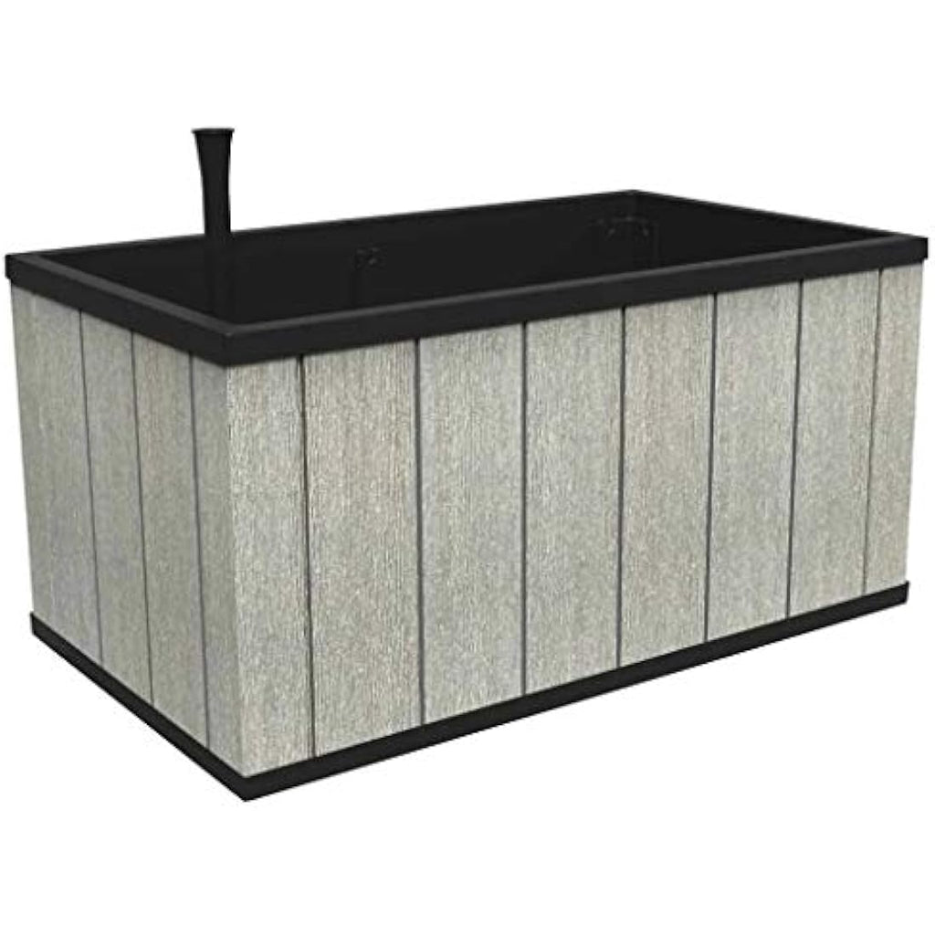 Keter Sequoia Grey Raised Bed – Mobile Self-Watering Planter, 88L