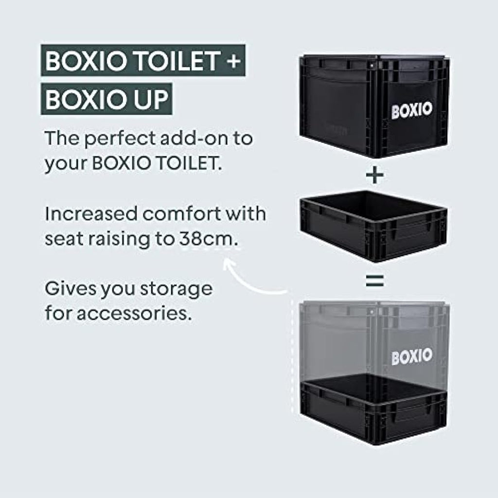BOXIO Toilet UP Booster Seat | Mobile Separation Toilet Kit with Hemp Litter