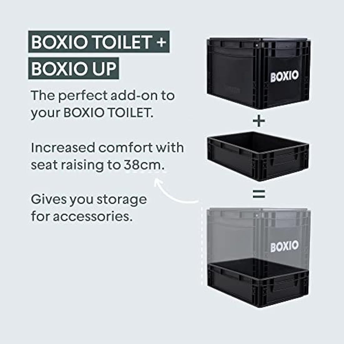 BOXIO Toilet UP Booster Seat | Mobile Separation Toilet Kit with Hemp Litter