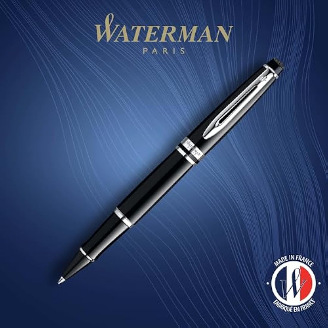 Waterman Expert Rollerball Pen | Gloss Black with Chrome Trim