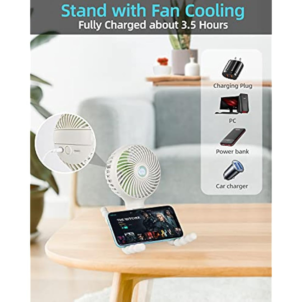 Stroller Fan – Rechargeable Clip-on Baby Fan with Flexible Tripod
