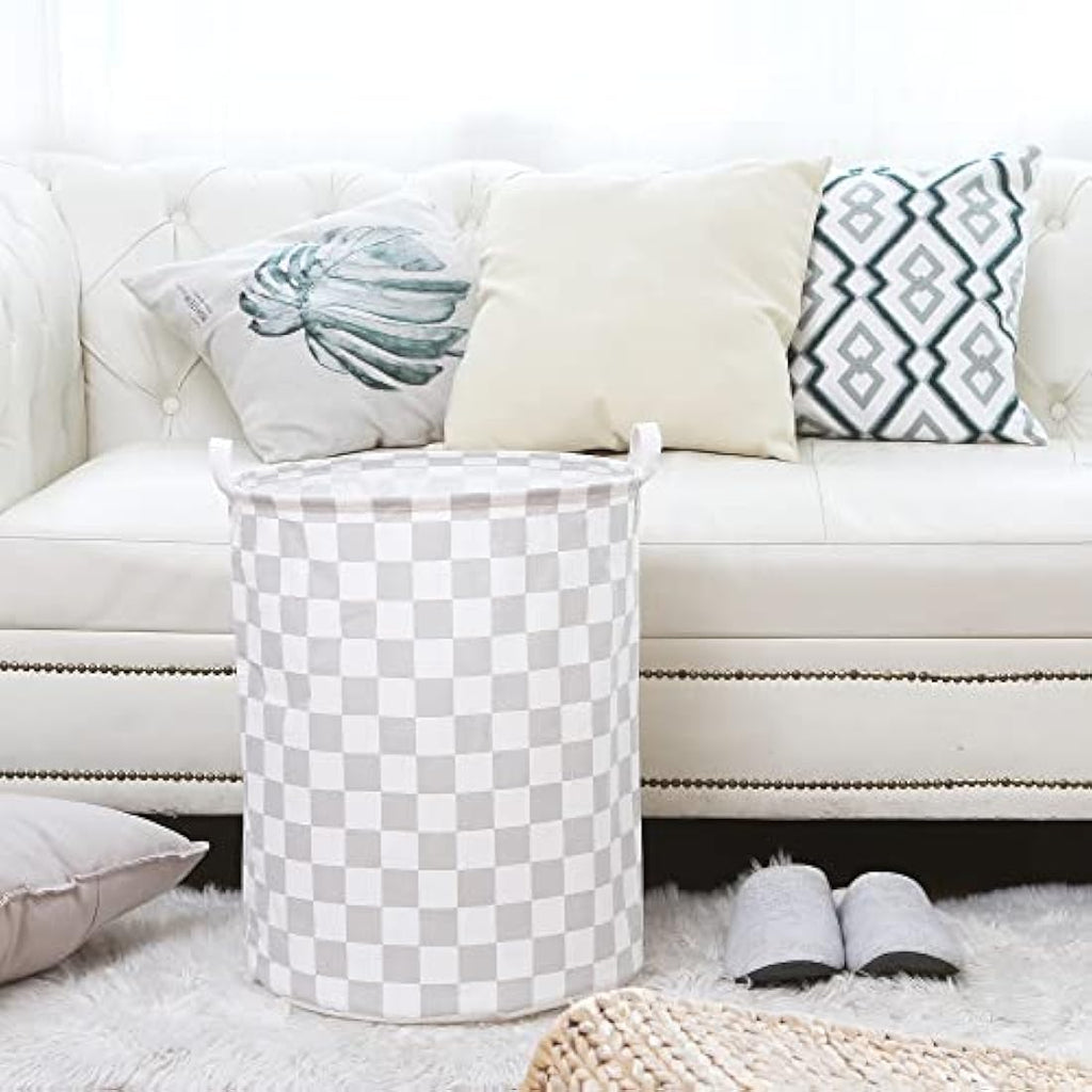 Waterproof Ramie Cotton Laundry Hamper – Large Folding Basket