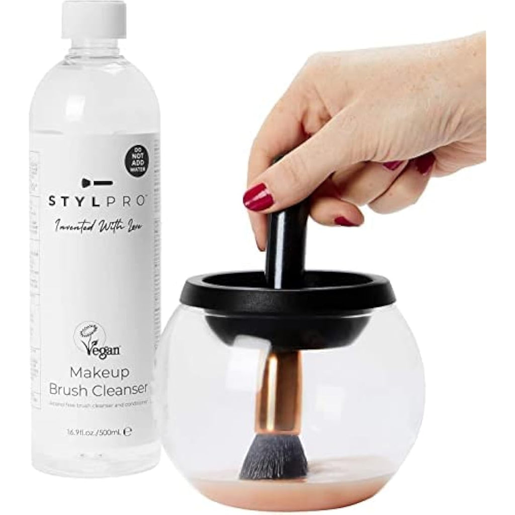 STYLPRO Makeup Brush Cleanser – 2x 500ml Vegan & Alcohol-Free Liquid