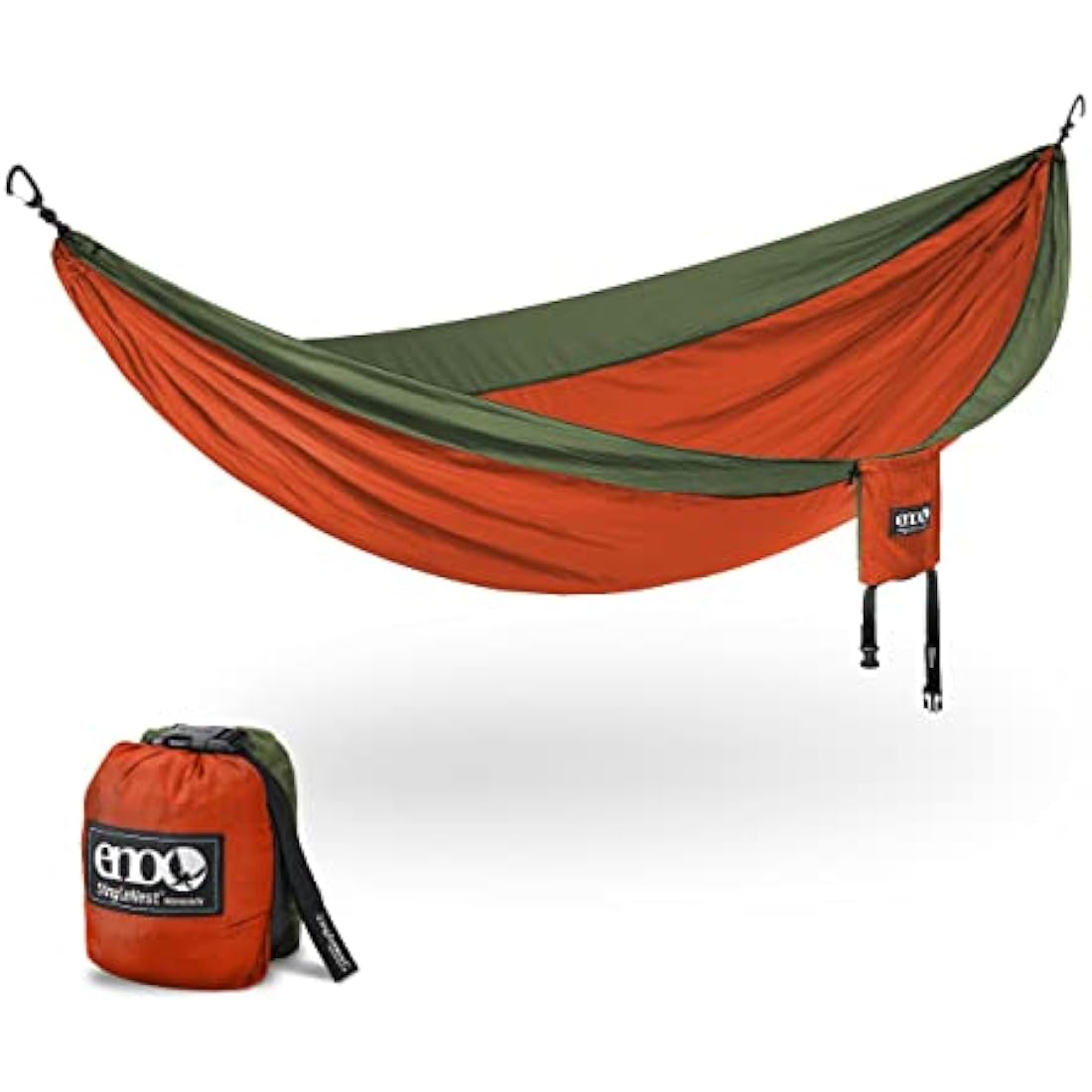ENO SingleNest Lightweight Camping Hammock | Orange/Olive FreeWave