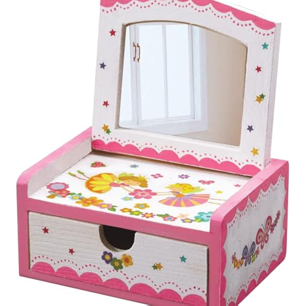 4M Paint Your Own Fairy Mirror Chest – Kids DIY Craft Kit in Pink