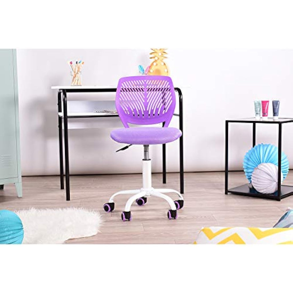 Homy Casa Ergonomic Swivel Desk Chair – Purple Mesh Fabric Task Chair