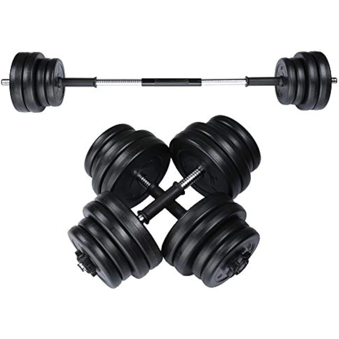 RIP X 30kg Adjustable Dumbbell & Barbell Weight Set - Chrome Steel