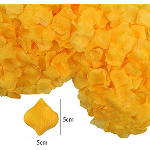 1000Pcs Silk Rose Petals – Yellow Artificial Wedding Decor