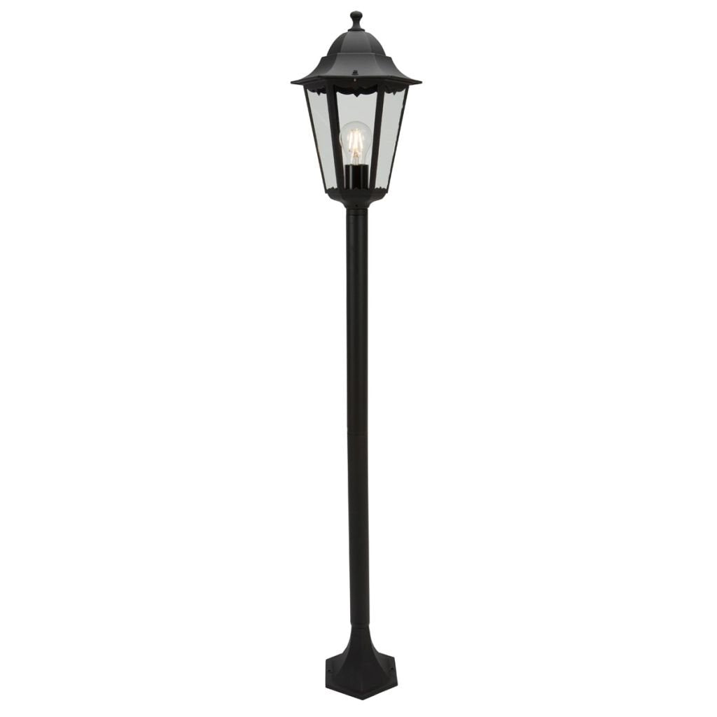 Smartwares Outdoor Garden Post Lantern | 125cm Aluminium & Glass Light
