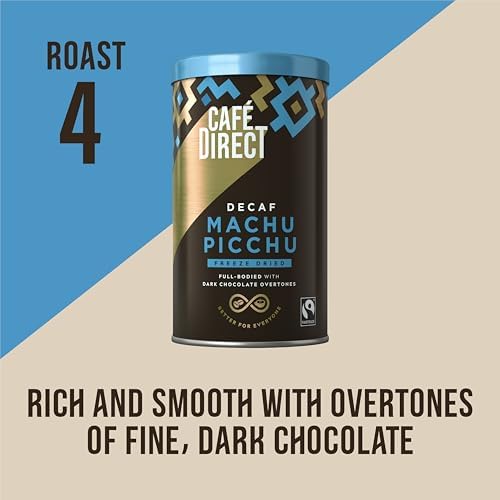 Cafédirect Machu Picchu Decaf Instant Coffee - Organic Arabica - 6 x 100g