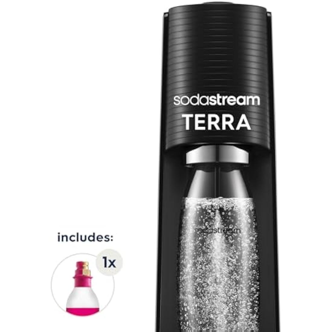 SodaStream Terra Sparkling Water Maker – Quick Connect CO2 System, Black
