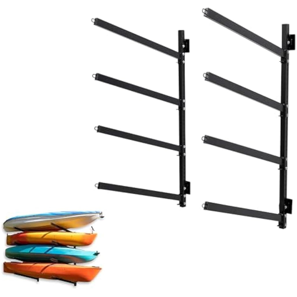 4 Kayak Storage Rack | Heavy-Duty 400lb Wall Mount