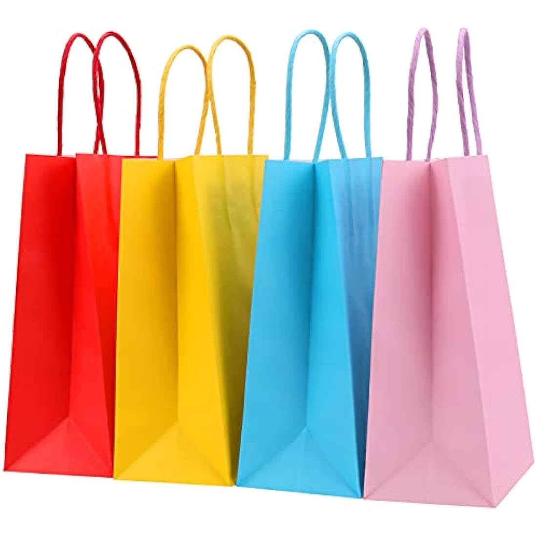 30 Pcs Kraft Paper Party Bags with Handles - 10 Colors