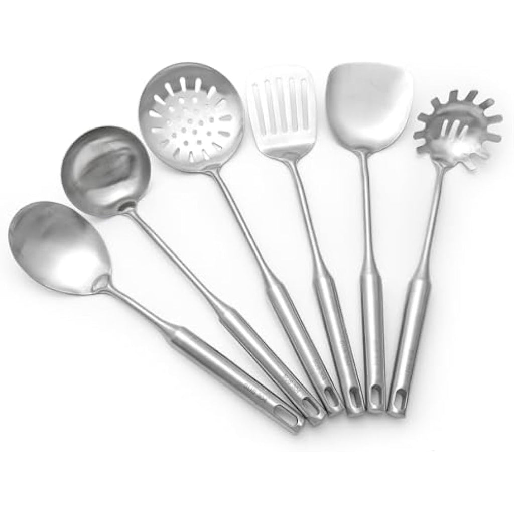 304 Stainless Steel Kitchen Utensils Set | 6-Piece Cooking Tools