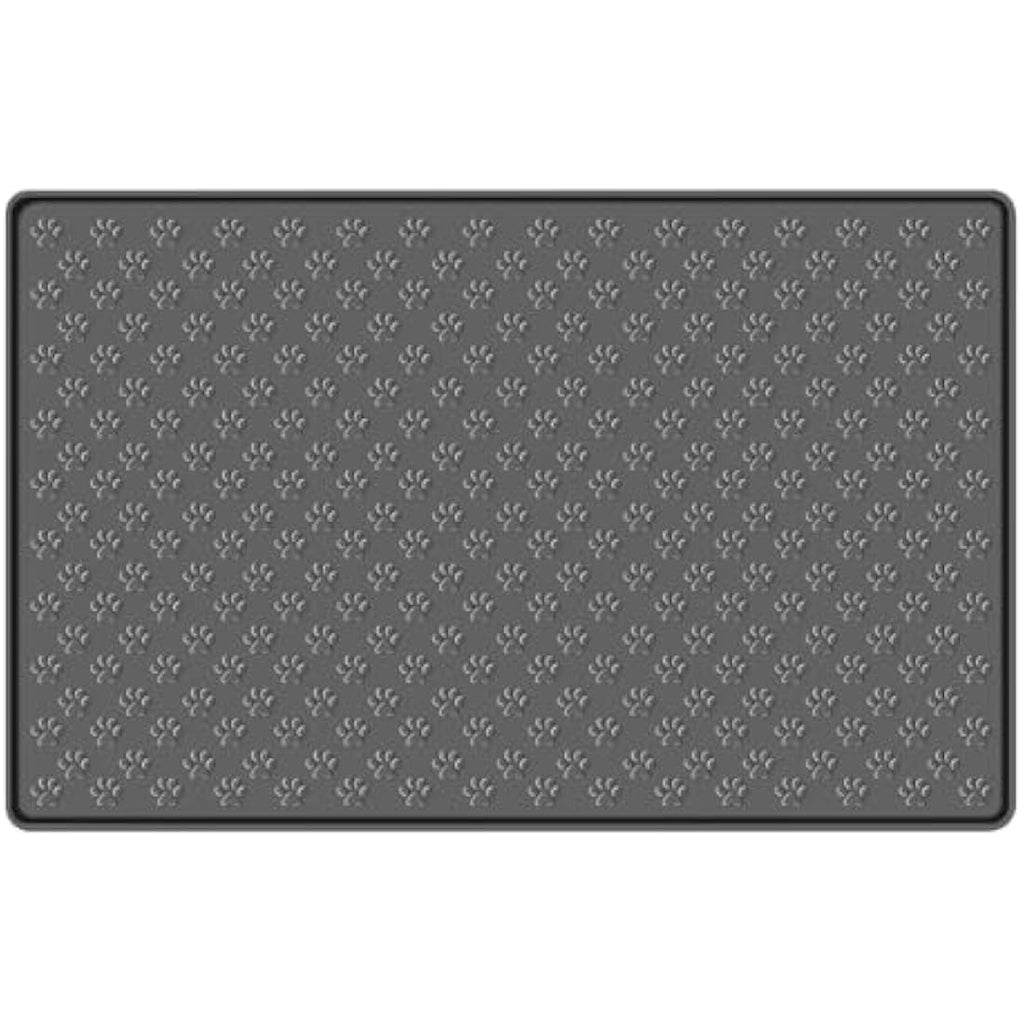 MOACC Silicone Pet Feeding Mat – Waterproof Non-Slip Dog Bowl Mat, Grey