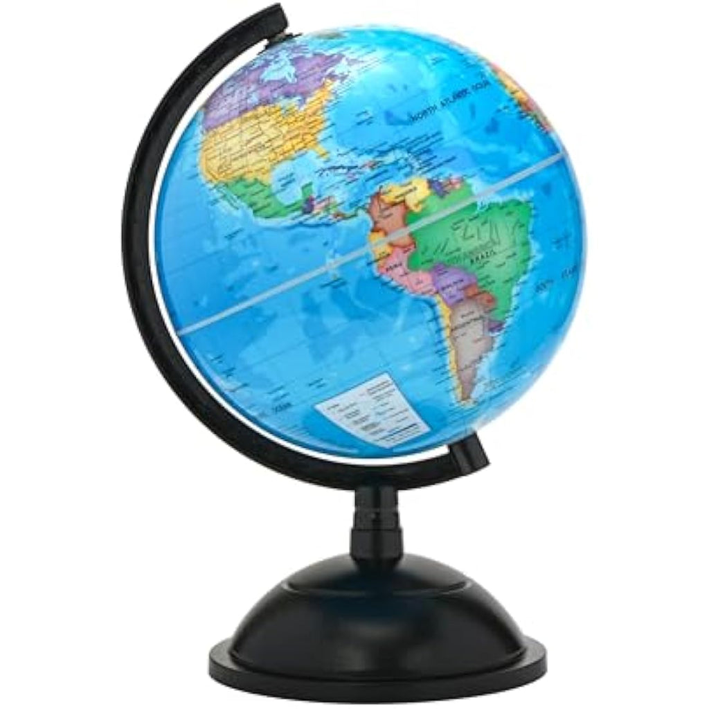 Exerz 20cm Rotating World Globe – Educational Political Map for Kids