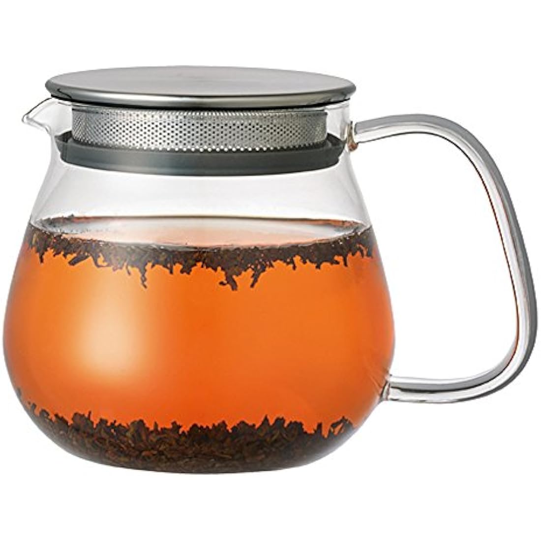 Kinto Unitea One Touch Teapot – 460ml Heat-Resistant Glass & Stainless Steel