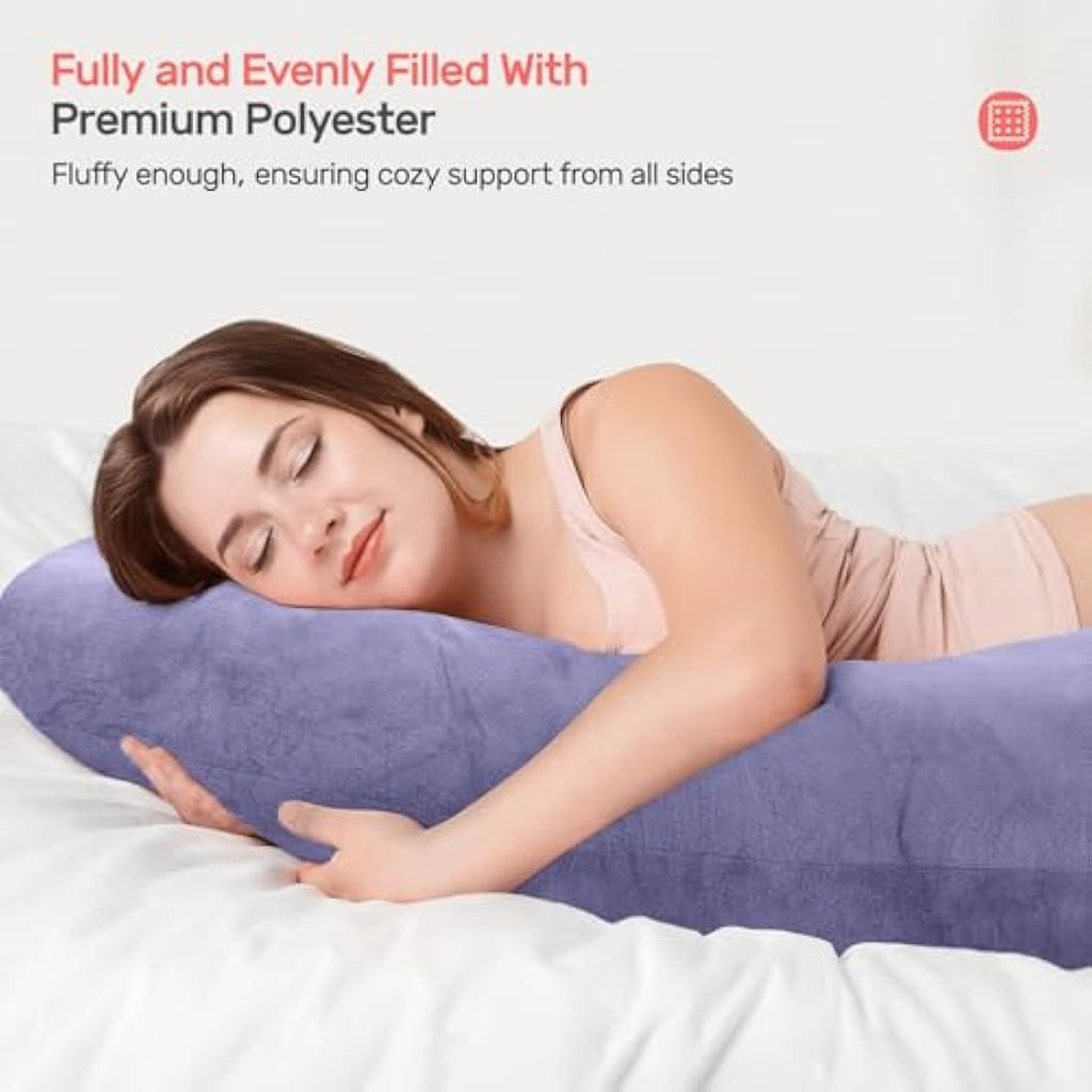 Nuliie U-Shaped Pregnancy Pillow | Full Body Maternity Support – Purple
