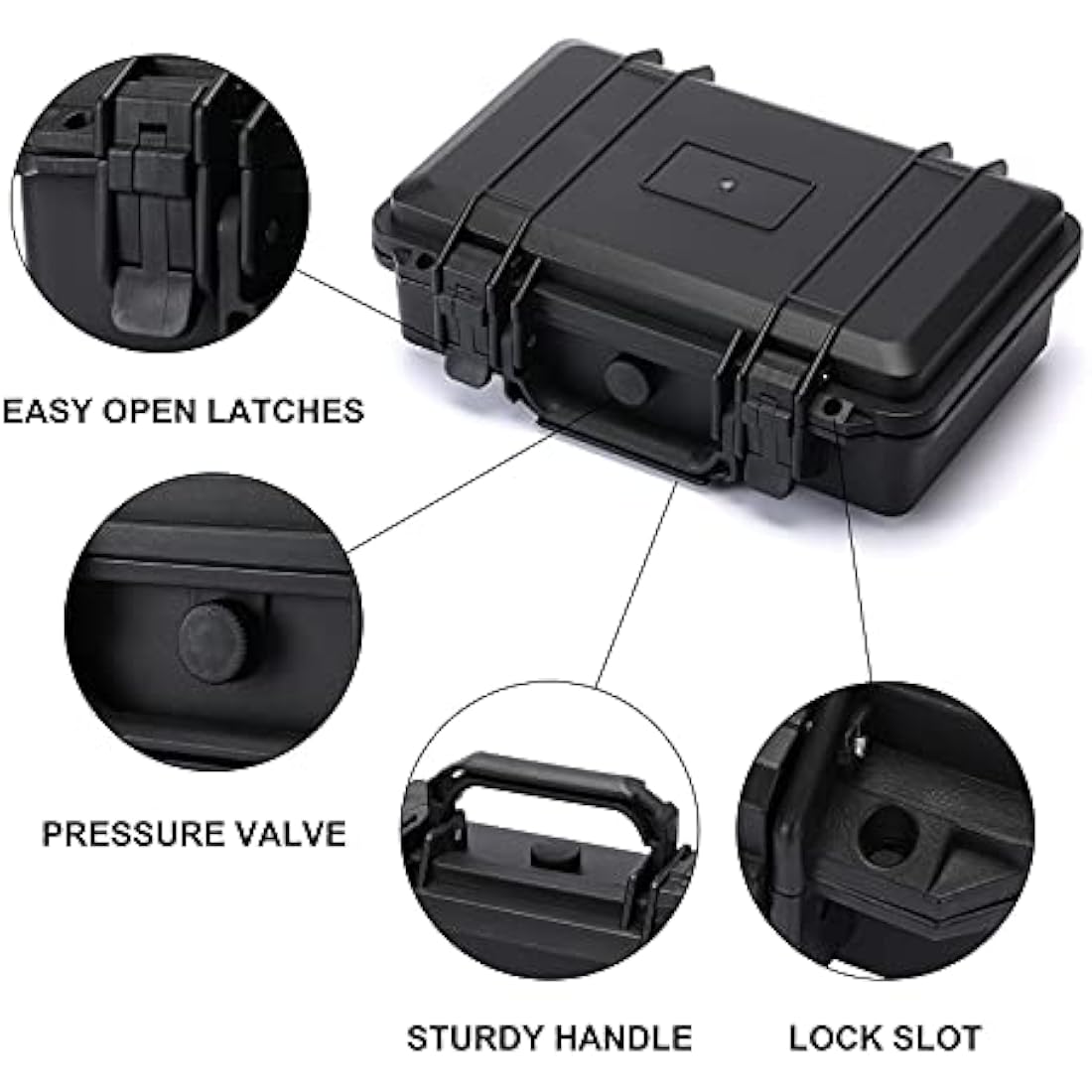 CASOMAN 11.5-Inch Waterproof Hard Case with Customizable Foam | IP67