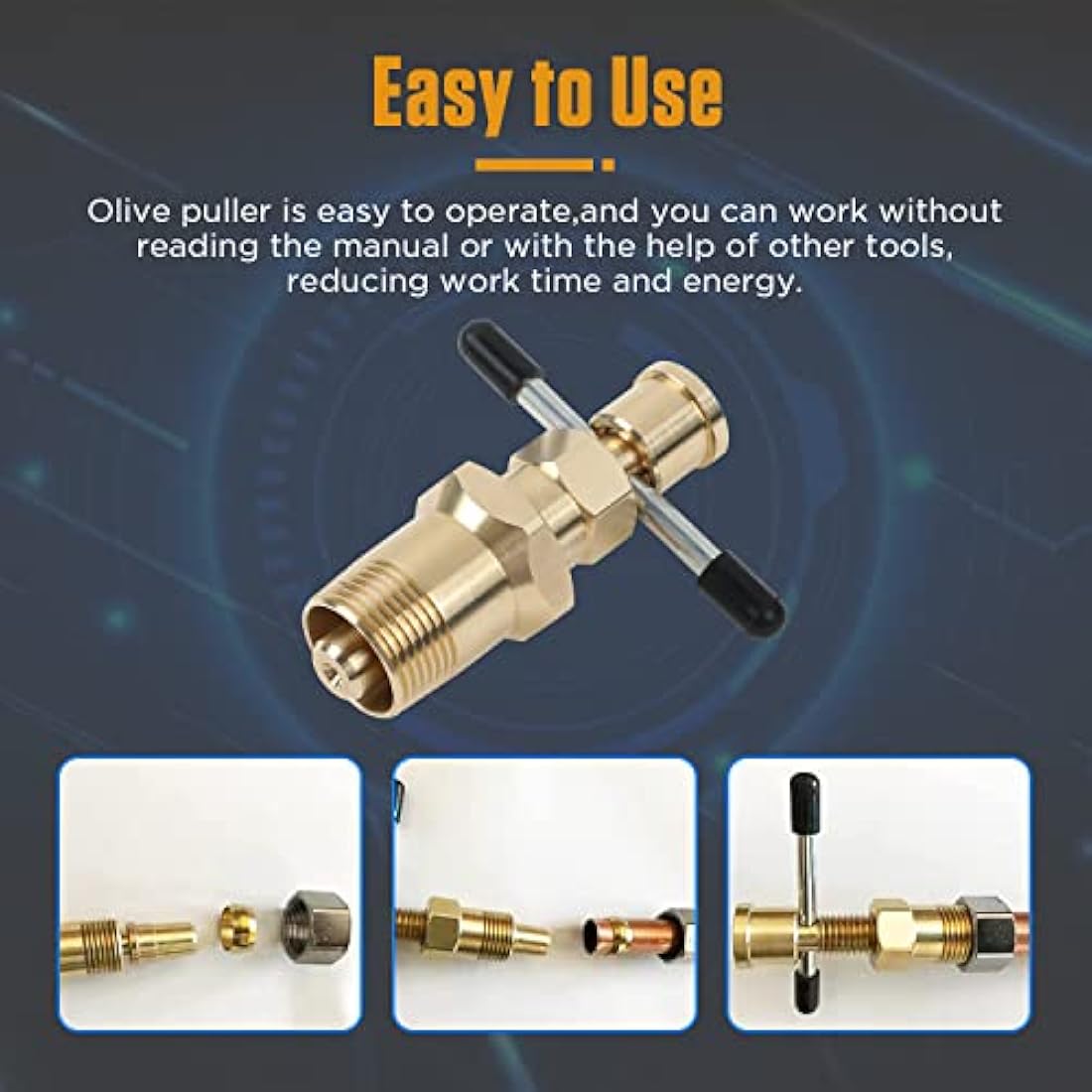 VKALTUL Olive Remover Tool | Brass Pipe Puller for 15mm & 22mm Pipes