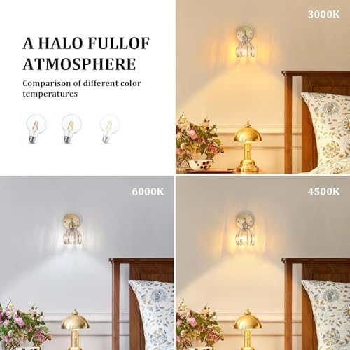 Vintage Gold Wall Sconces – Set of 2 Adjustable Brass Lamps