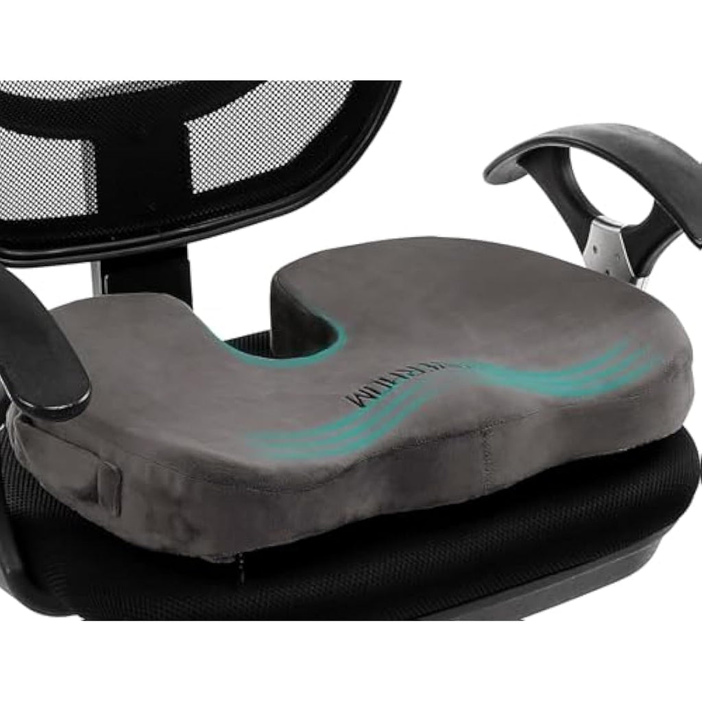 Foverhom Gel Memory Foam Seat Cushion – Orthopedic Tailbone Relief