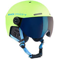 Black Crevice Gstaad Ski Helmet – Pilot Style Visor Helmet for Adults