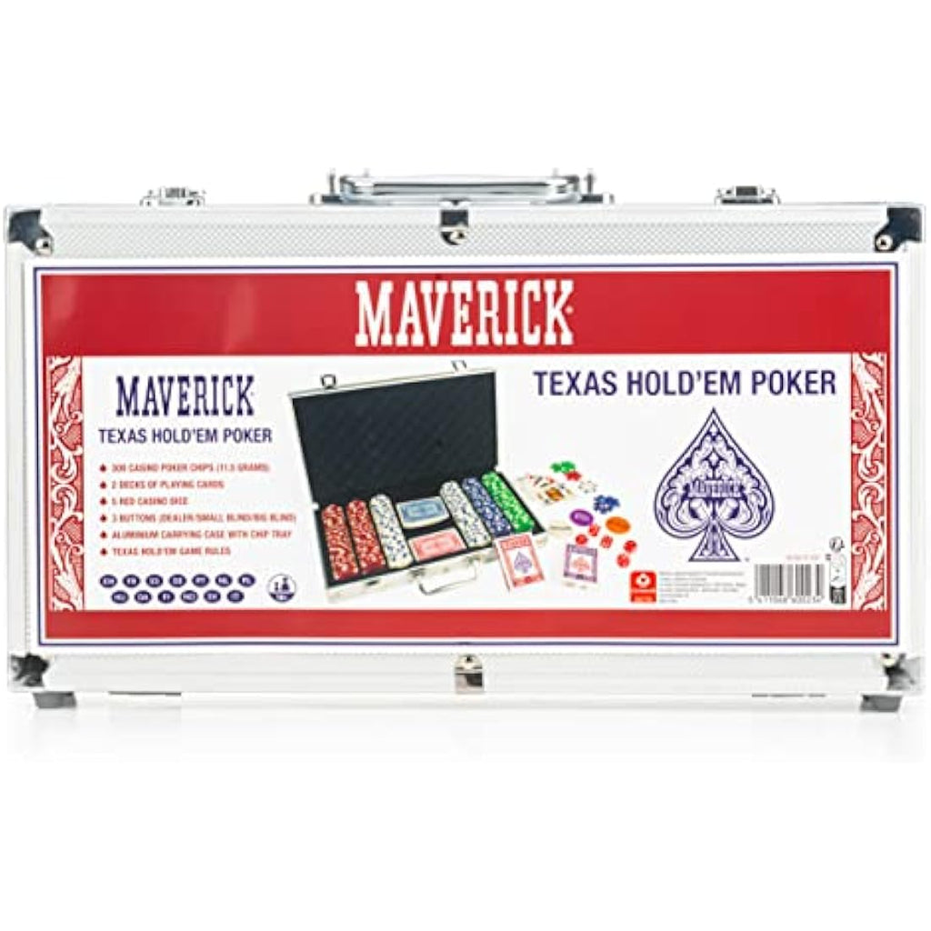 Cartamundi Maverick Texas Hold'em Poker Set | 300 Heavyweight Chips