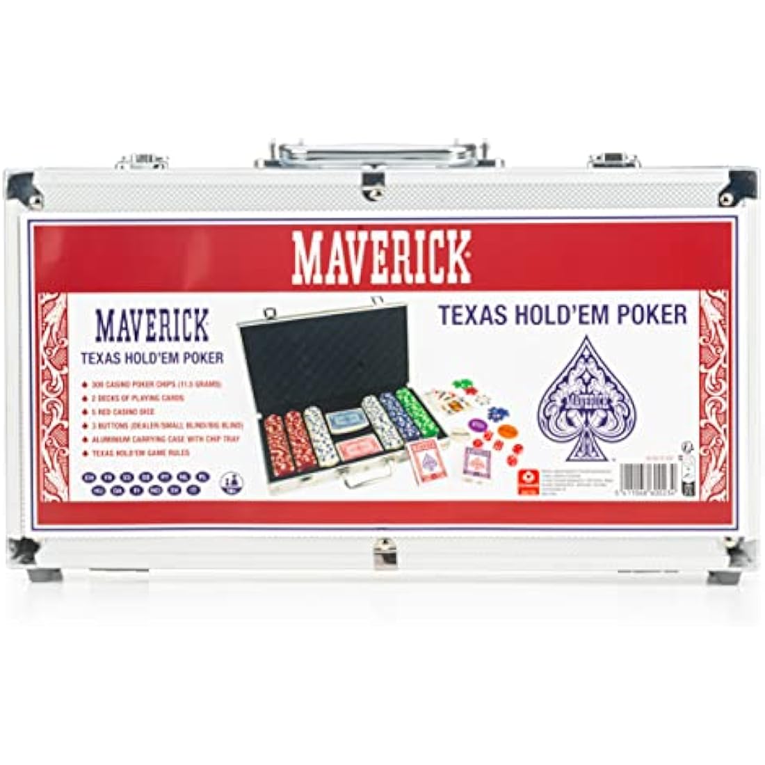 Cartamundi Maverick Texas Hold'em Poker Set | 300 Heavyweight Chips