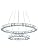 Jolof Store Modern 2-Ring Crystal LED Chandelier | Cool White Stainless Steel