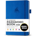 Clever Fox Password Book – Internet Address Logbook with Tabs, Royal Blue