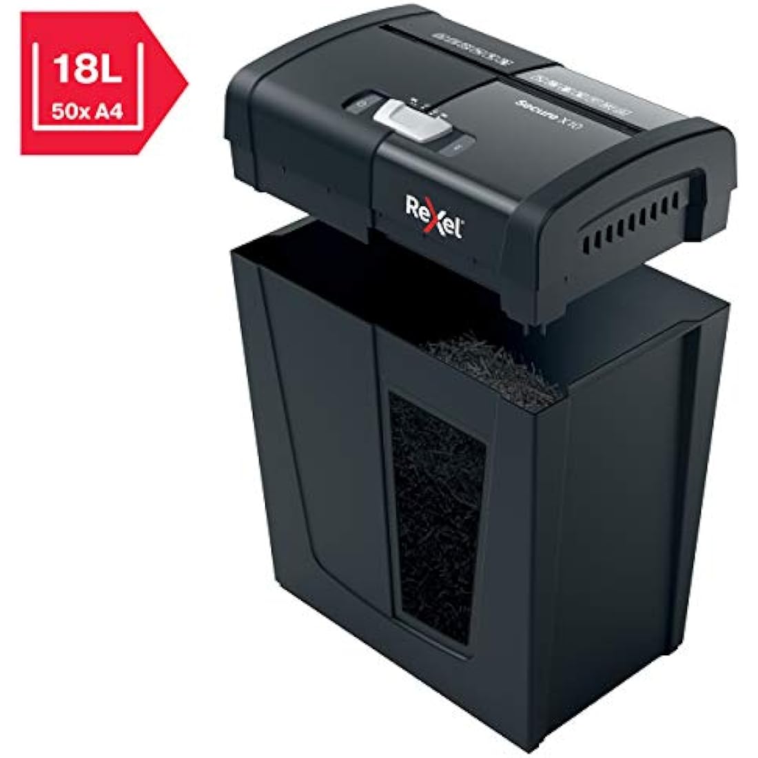 Rexel Secure X10 Cross Cut Paper Shredder | P4 Security | 18L Bin