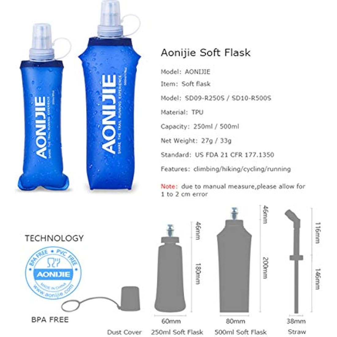 AONIJIE 5L Hydration Vest Pack – Ultralight Running & Hiking Backpack