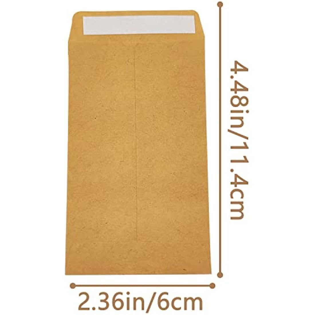 100Pcs Kraft Paper Seed Envelopes | Self-Adhesive Coin Packets