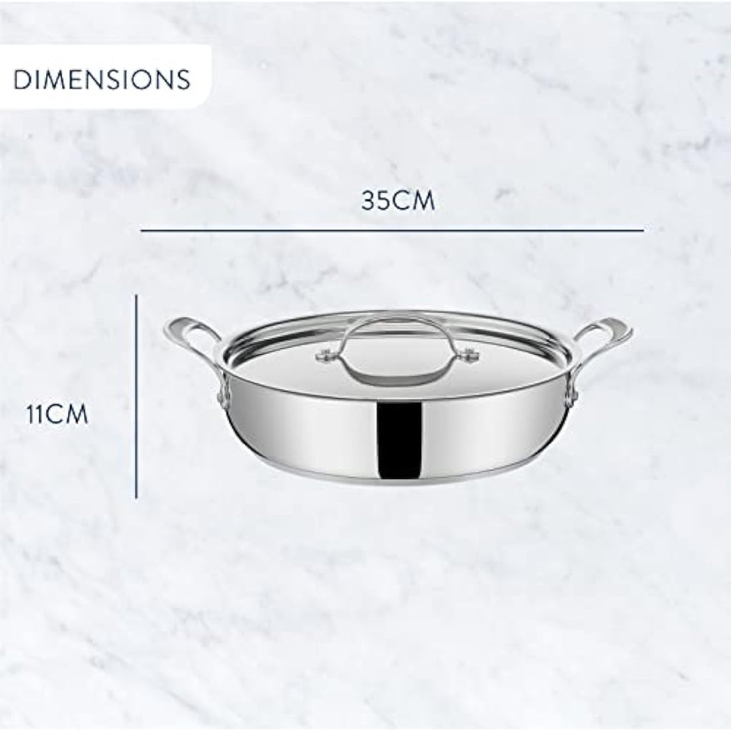Tefal Jamie Oliver Cooks Classic 30cm Non-Stick Stainless Steel Shallow Pan