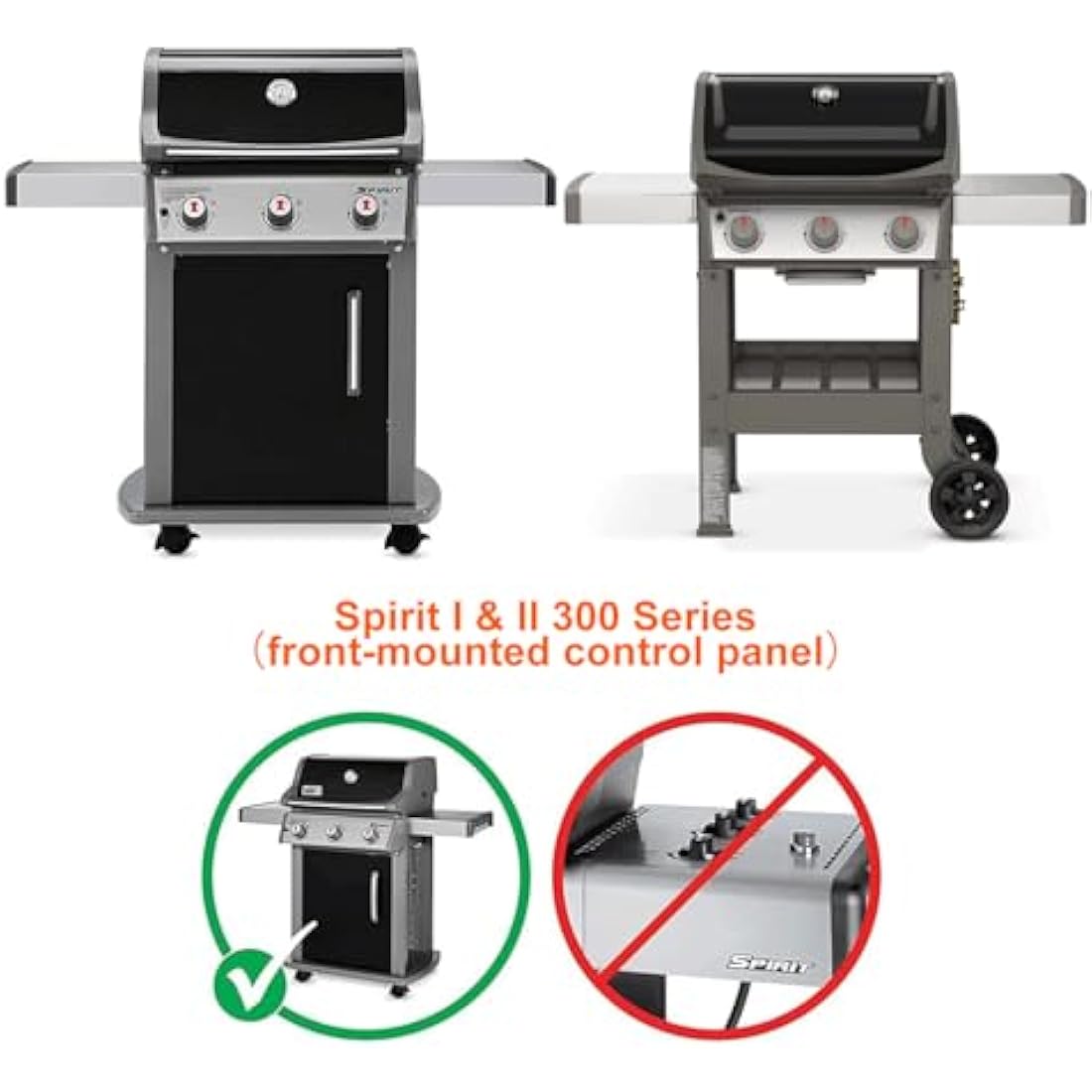 Onlyfire Porcelain Flavorizer Bars for Weber Spirit 300 Series - 5 Pack
