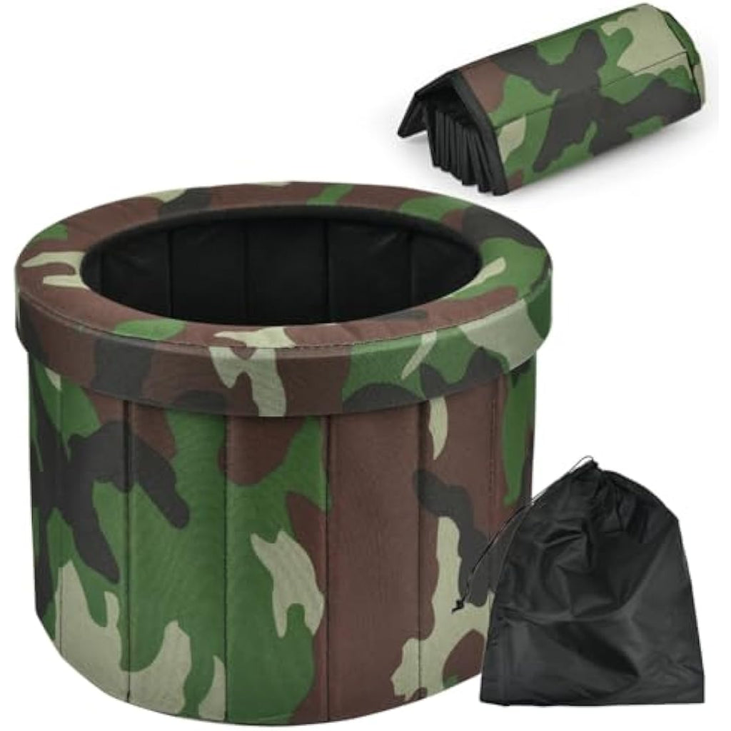 CENBEN Foldable Camping Toilet | Portable Outdoor Potty with Sponge Cushion