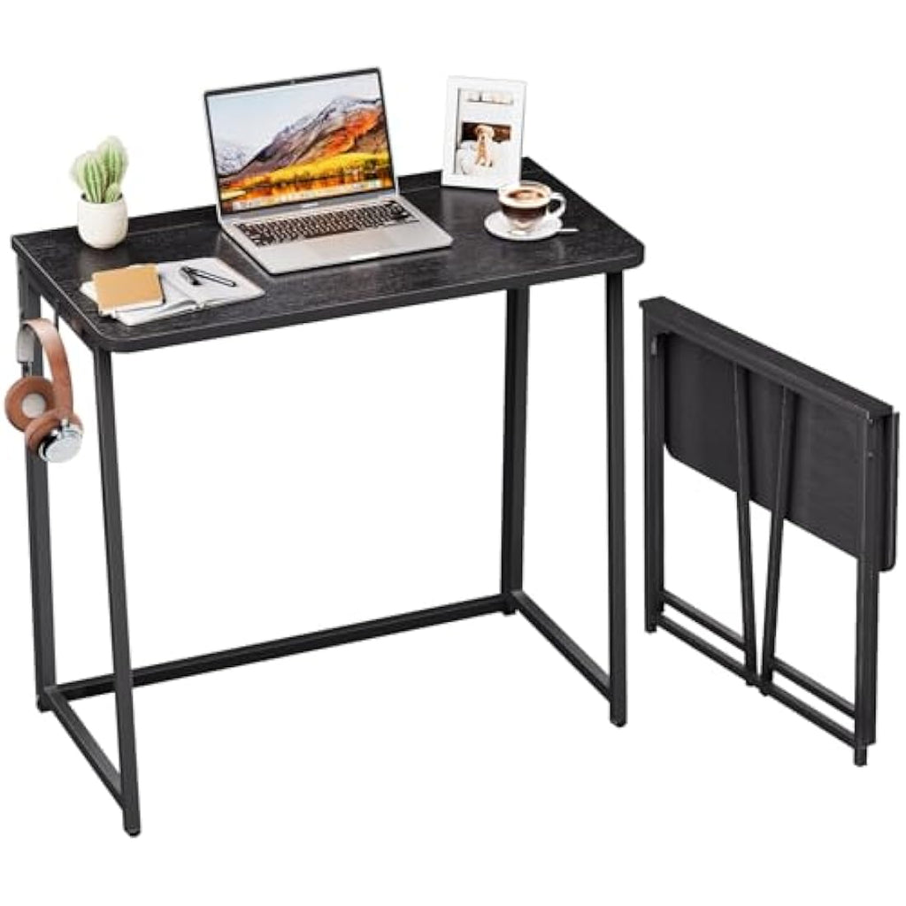 Folding Computer Desk – 80cm Small Space-Saving Writing Table