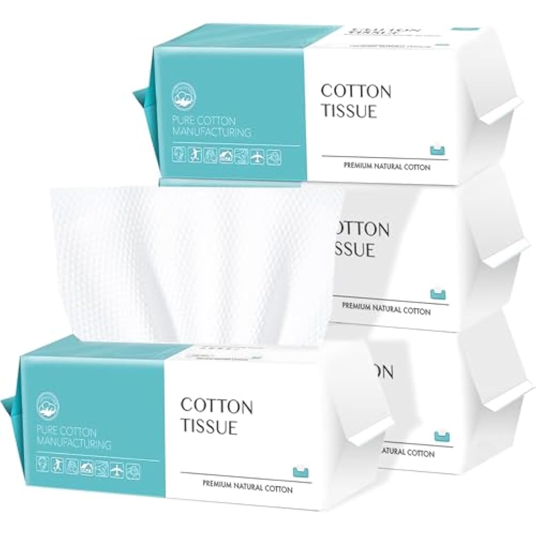 Disposable Face Towel | 400 Count Biodegradable Cotton Wipes