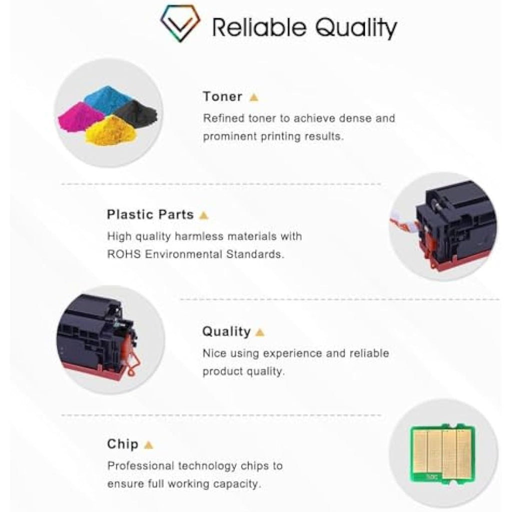Cool Toner 203X High Yield Cartridge for HP Color LaserJet Pro M281fdw | 4-Pack
