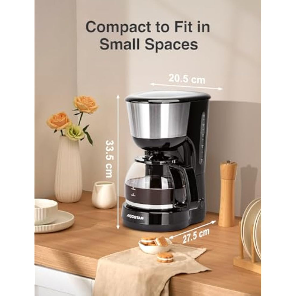 Aigostar Drip Coffee Machine | 1.25L Filter Coffee Maker with Reusable Filter