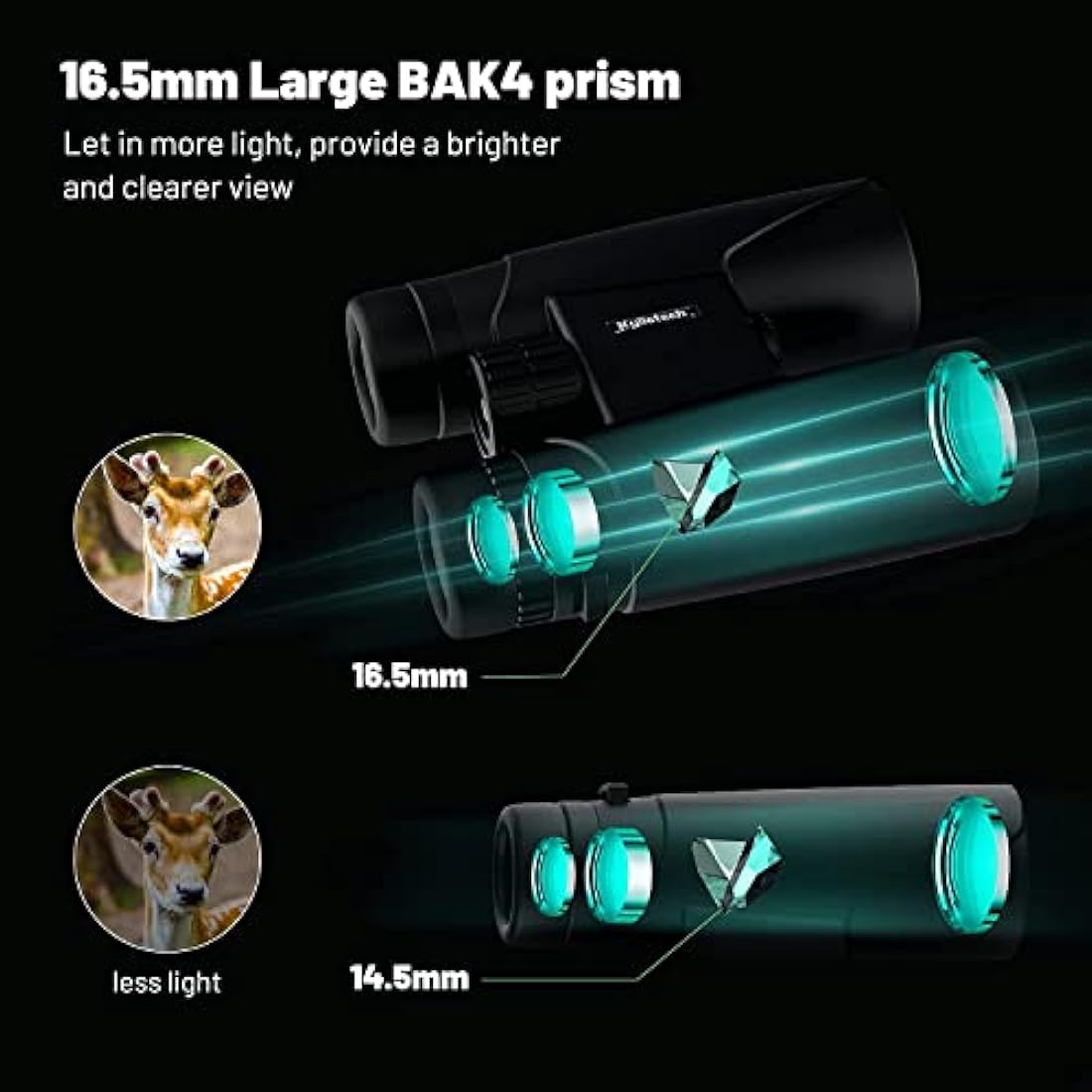 Kylietech 12x42 High Power Binoculars | BAK4 Prism Waterproof Optics