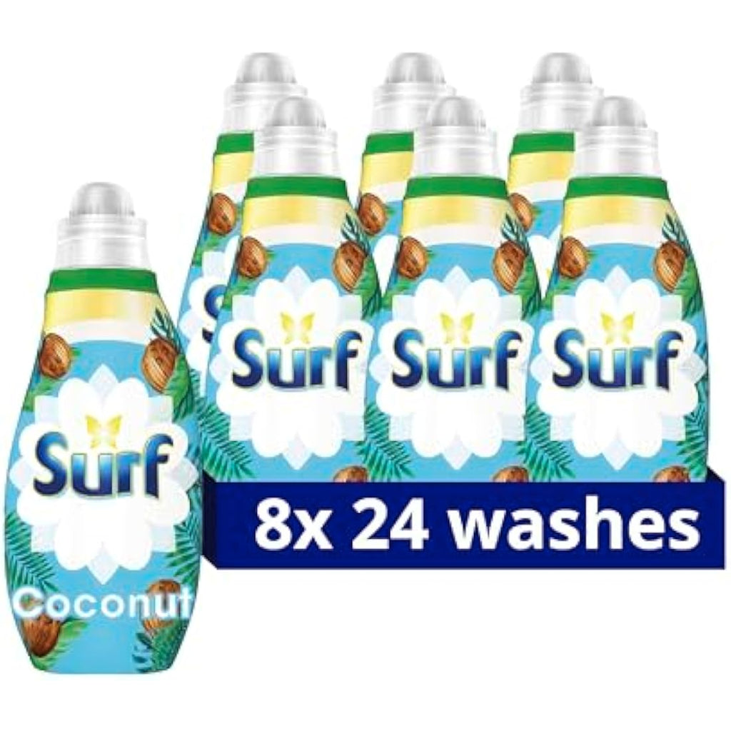 Surf Coconut Bliss Liquid Laundry Detergent - 192 Washes (8 x 648ml)