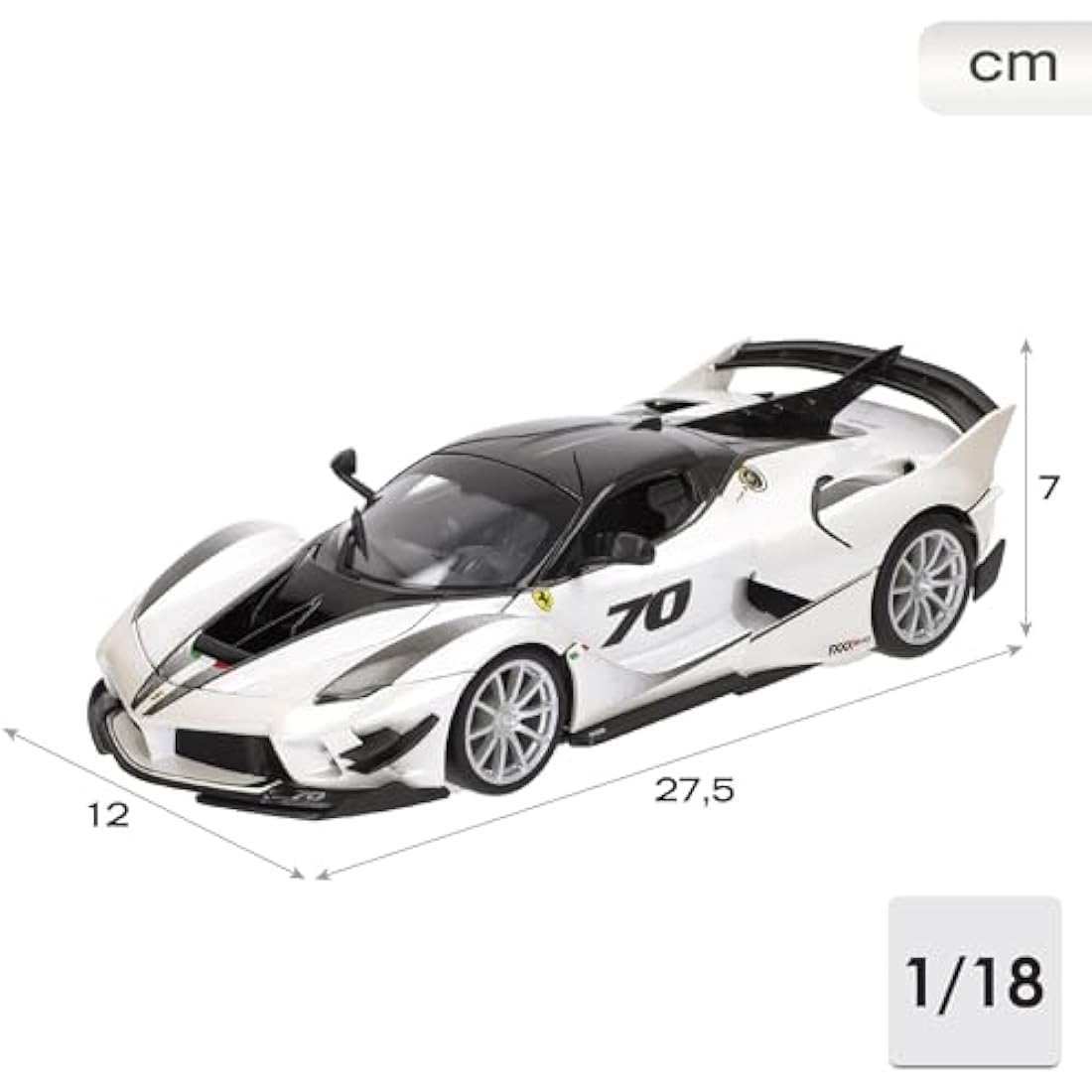 Bburago Ferrari FXX K Evoluzione Diecast Model Car – 1:18 Scale Replica