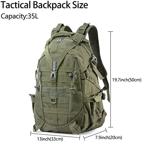 Jolof Store 35L Tactical Military Backpack – Water Resistant Molle Rucksack