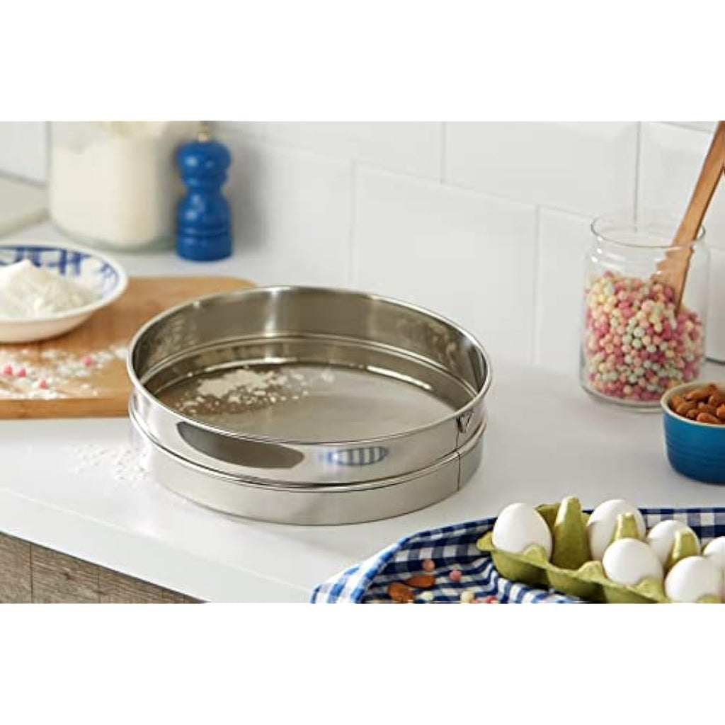De Buyer Stainless Steel Fine Mesh Sieve – 30cm Pastry Flour Sifter